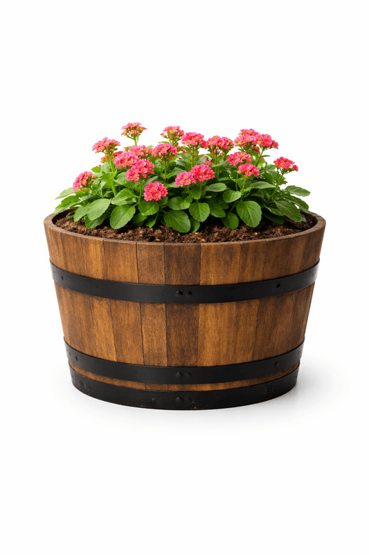 Maceta Barril Artesanal 65 cm Premium