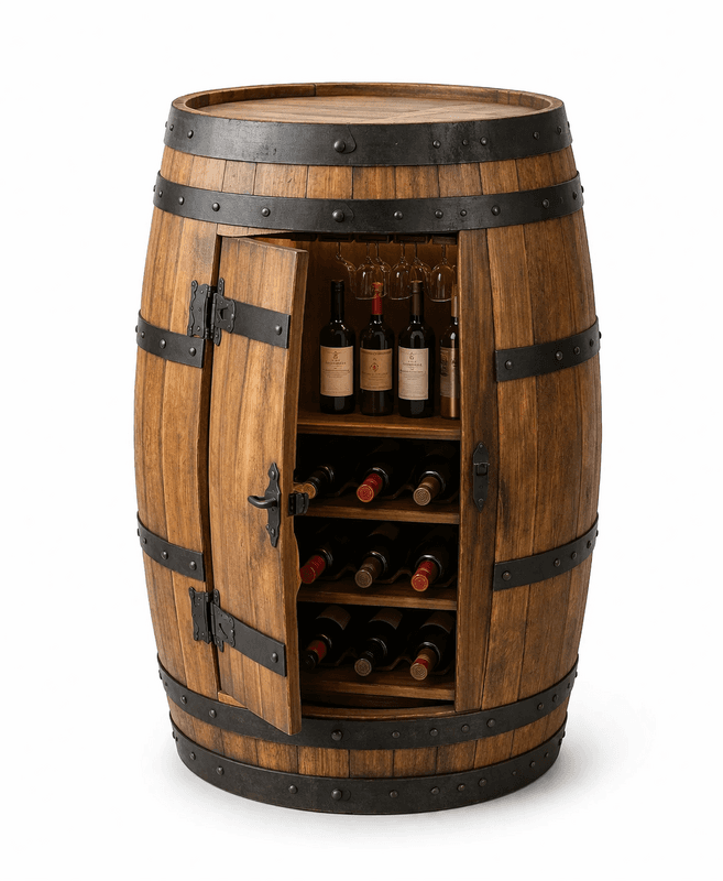 Cava de Barril 200L - mueble de barril artesanal