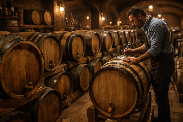 Barriles grandes y barricas de roble de 50 a 225 litros para destilerias