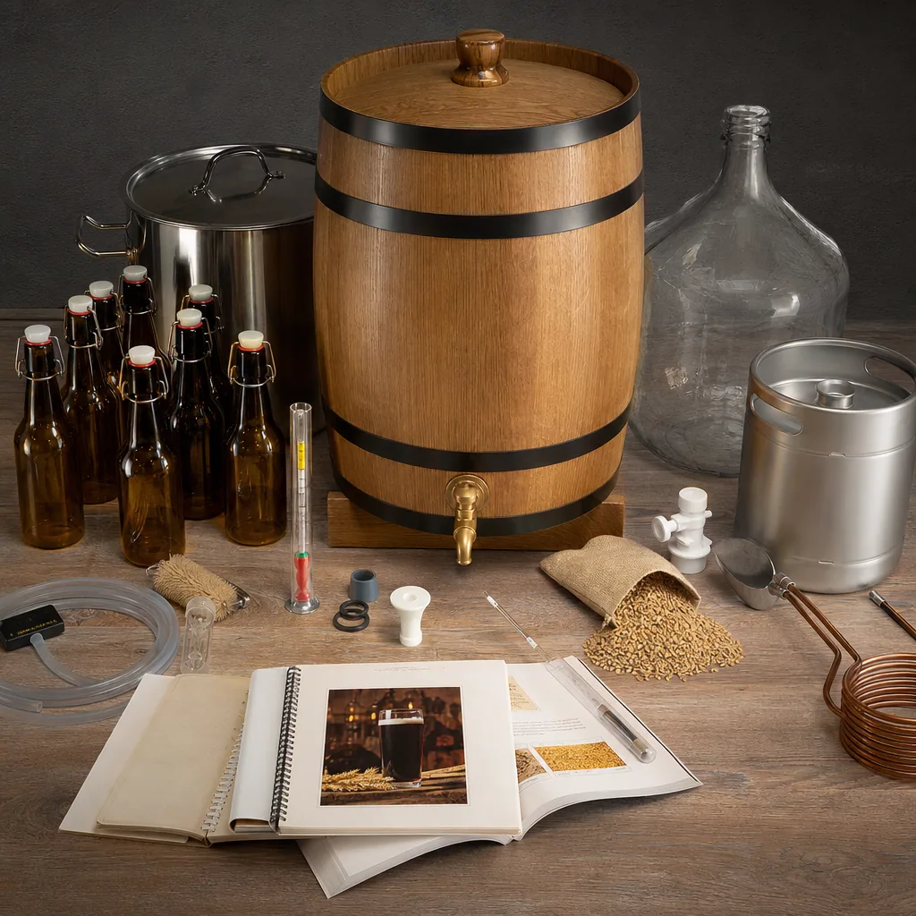 Kit Cervecero Pro 20L — Para cerveceros con experiencia. Barril de 20L para producción seria + manual avanzado + 5 recetas S