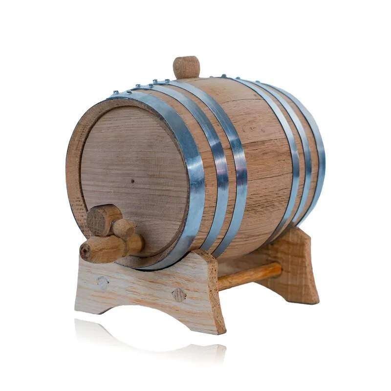 Barril de Roble 20 Litros - Acabado Plateado