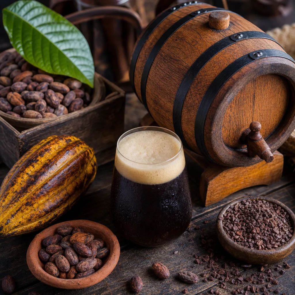 Lager oscura con cacao tabasqueño en barril de roble Lab Cervecero México