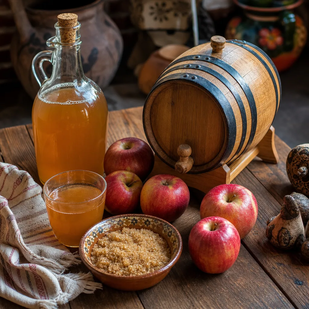 Vinagre de manzana en barrica de roble