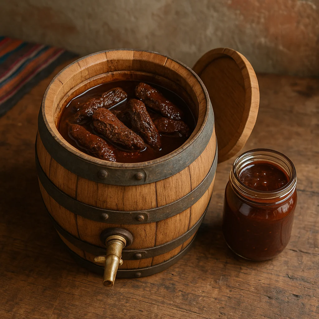 Receta chipotles adobados caseros añejados 6 semanas en barrica de roble, alternativa premium a enlatados