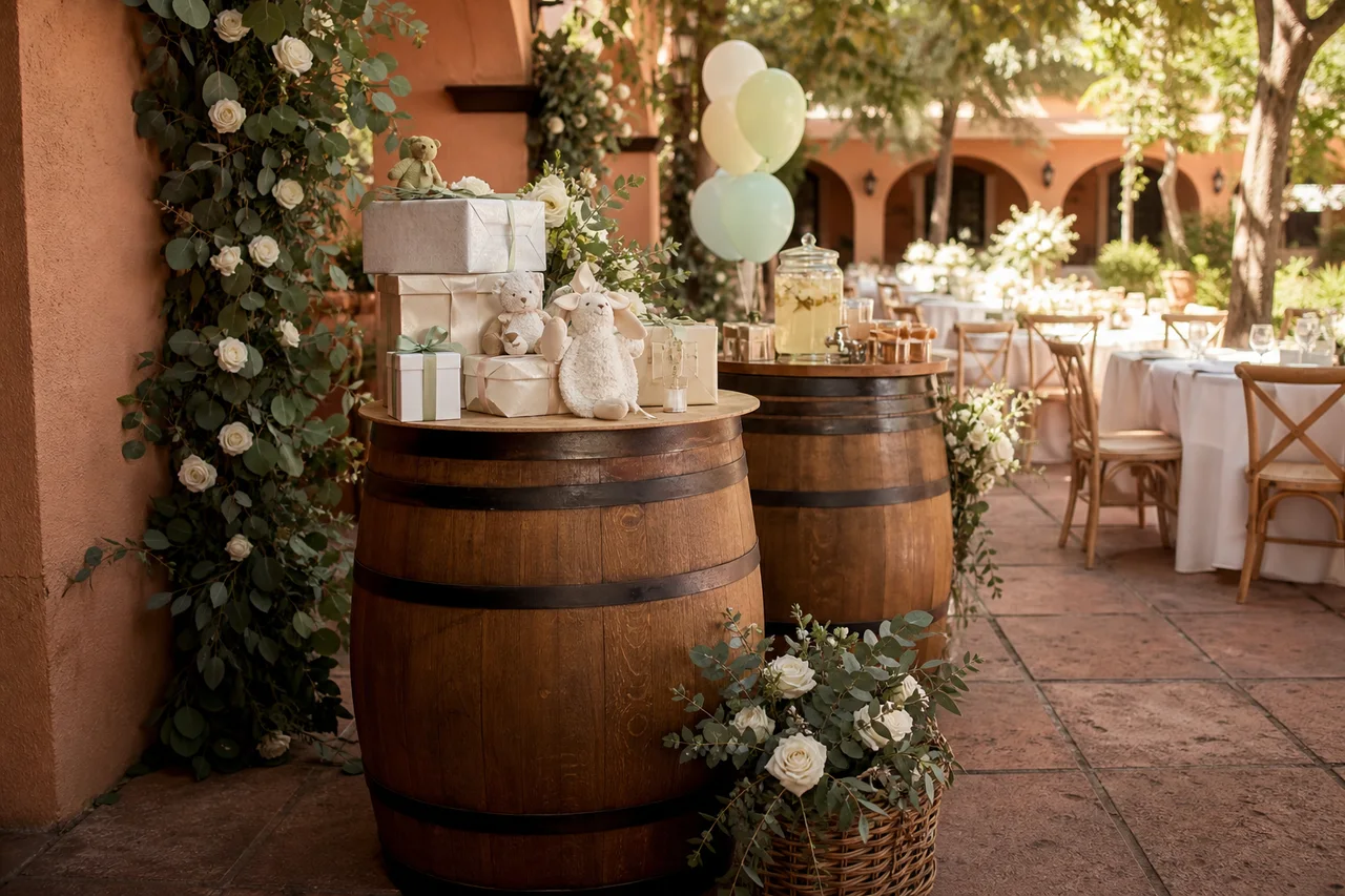 Renta de Barriles para Baby Shower y Bridal Shower